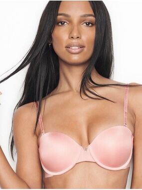 89) Plunge Strapless Convertible Bra in Blush Pink
